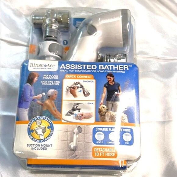 Assisted Bather with Silver and White Design - Picture 7 of 7